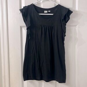 Gap XS Ruffle Cap Sleeve Tshirt